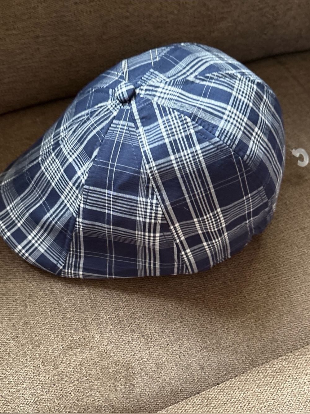 Boston Scally Co. Flat Cap Hat Size XXL Multicolor Newsboy Design Blue plaid New